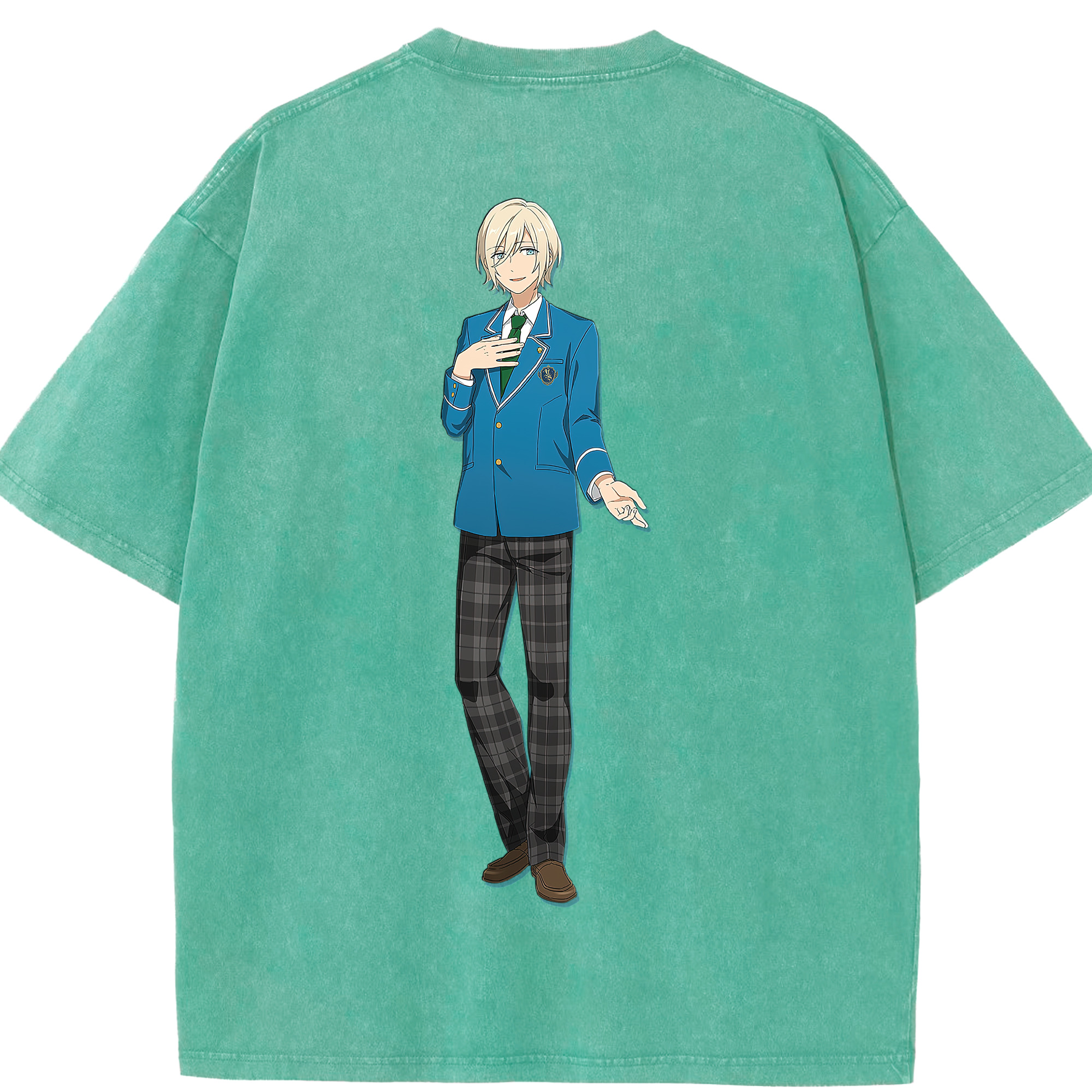 （画像用） あんさんぶるスターズ! Ensemble Stars 綿100% ヴィンテージ風 半袖Tシャツ（背面プリント）